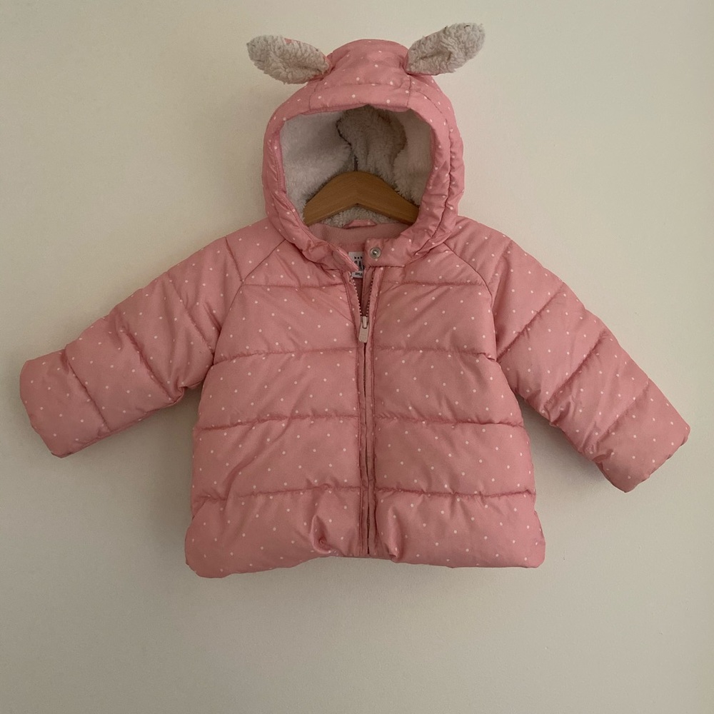Baby gap 12-18 month pink puffer coat